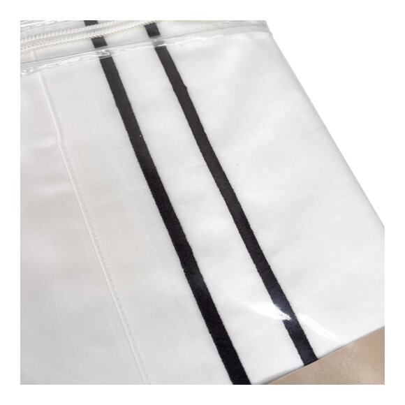 Home Decorators Twin Sheet Set Pillow Case Brown Embroidery White Cotton Bedding - Picture 4 of 7